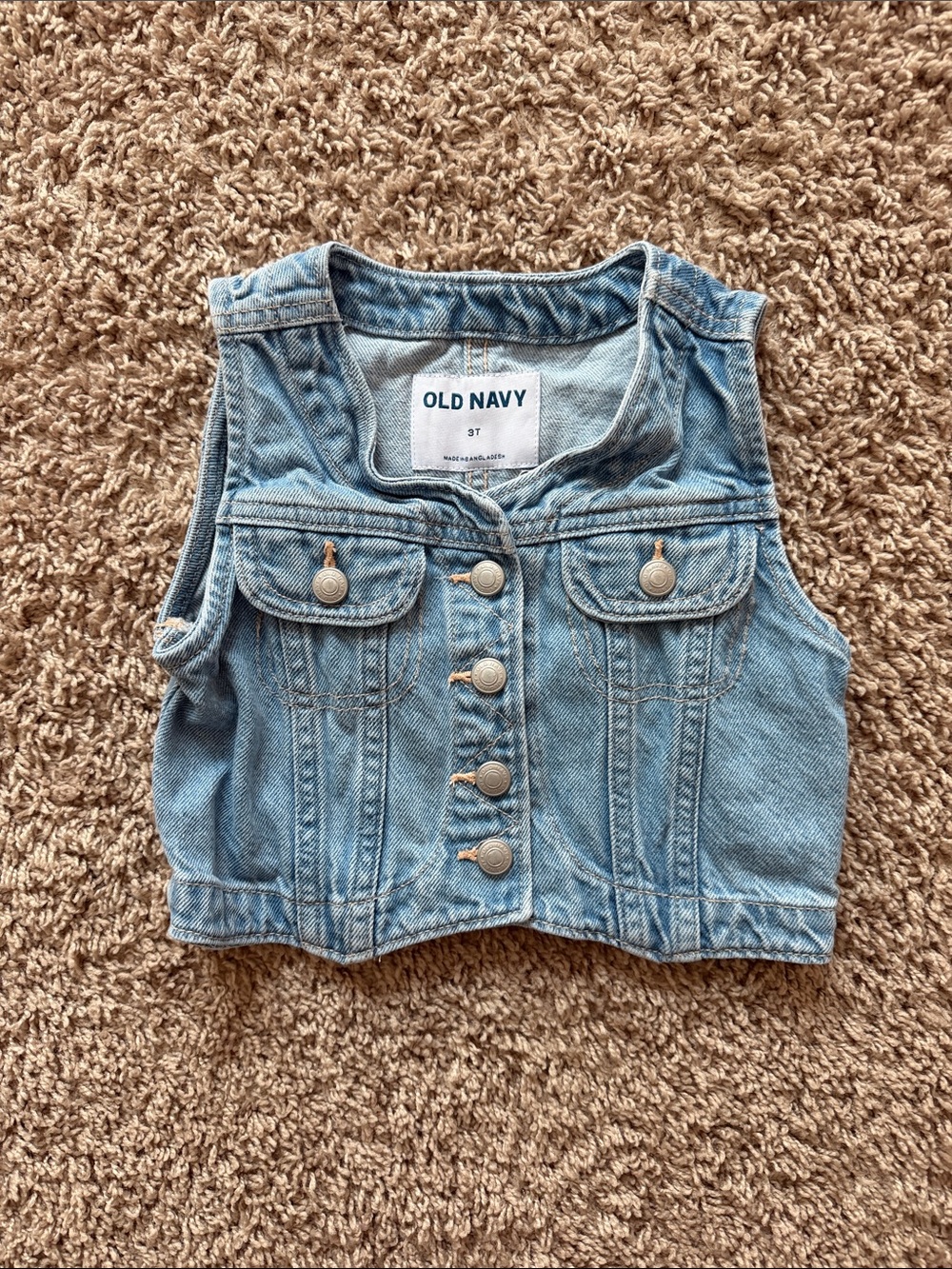Old Navy Light Blue Denim Vest Jacket for Kids